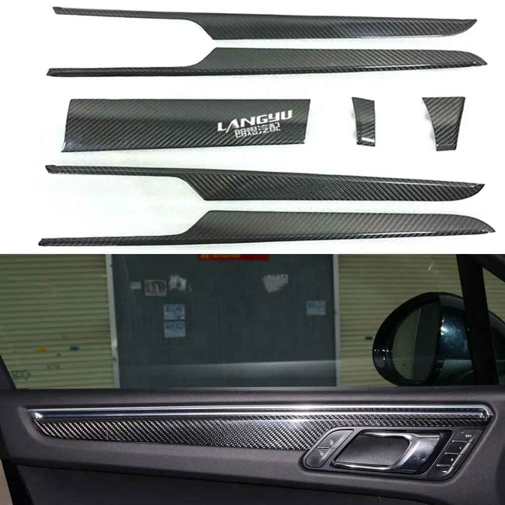 Для Porsche Macan 2014 ~ 2018 натуральное углеродное волокно внутренняя декоративная