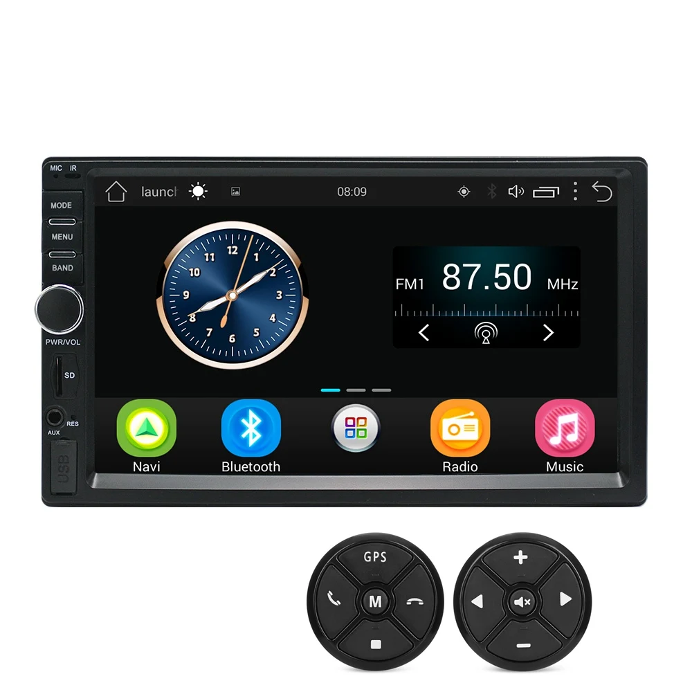 with 4key control 2Din Android система автомобильный мультимедийный плеер AM/FM стерео музыкальный Радио 7 ''сенсорный экран Wifi Bluetooth gps навигация Авто Аудио - Цвет: with 4key control