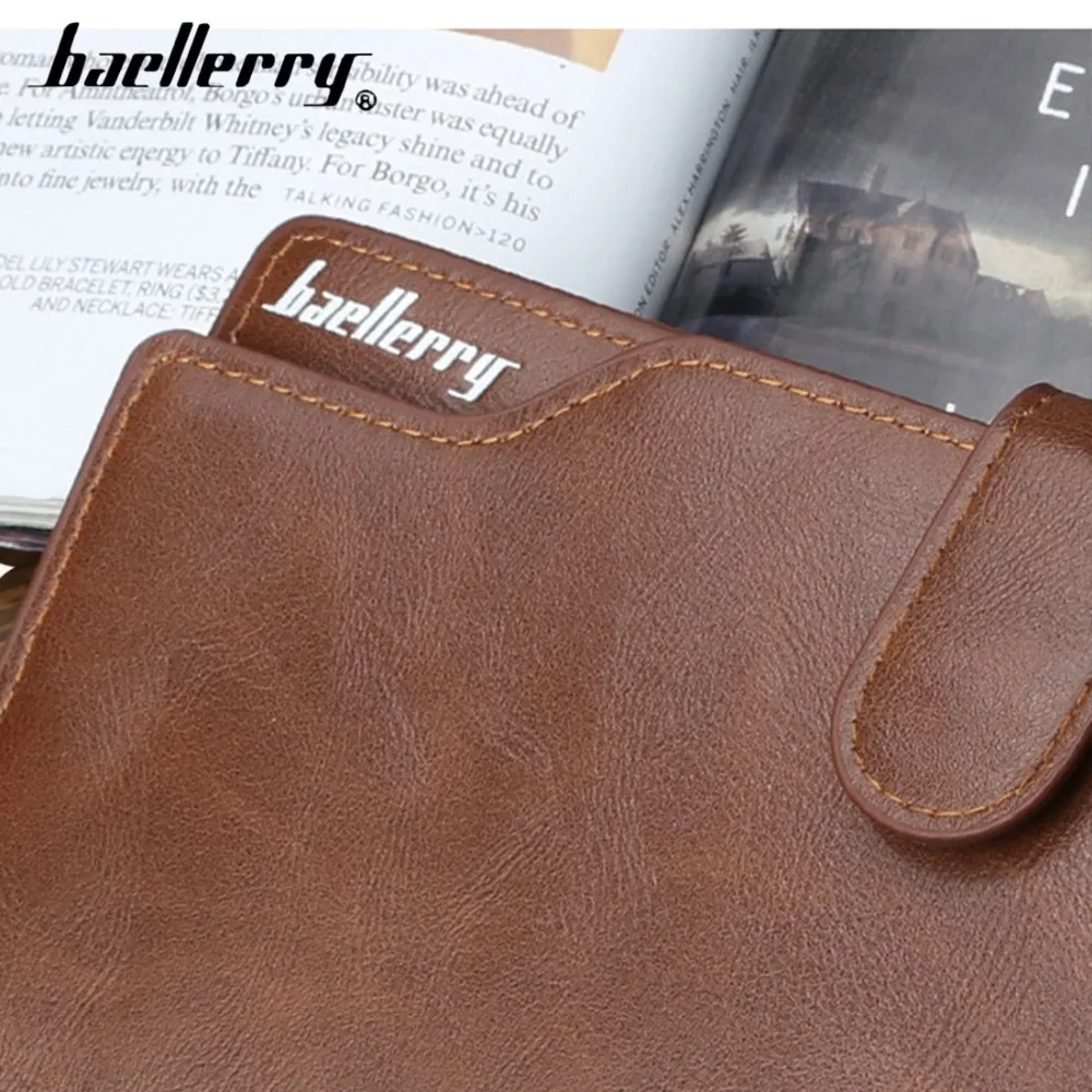 2019 мужские кошельки baellerry держатель для карт кожаный длинный дизайн качественный