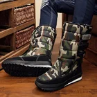 Мужские ботинки, зимняя водонепроницаемая обувь для снега с мехом, плюшевые теплые мужские зимние ботинки, весенняя обувь, удобные повседневные ботинки для взрослых