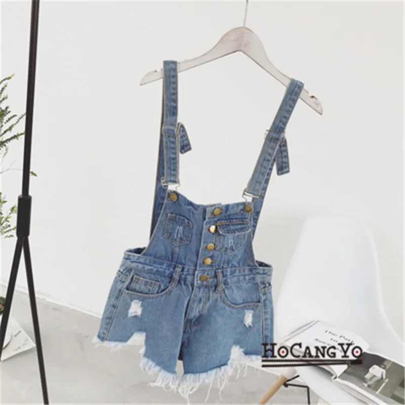 Light Blue Комбинезон женский s комбинезон шорты джинсовые комбинезоны для женщин s комбинезоны комбинации большой размер отверстие винтажные ремни женские спортивные костюмы - Цвет: Light Blue