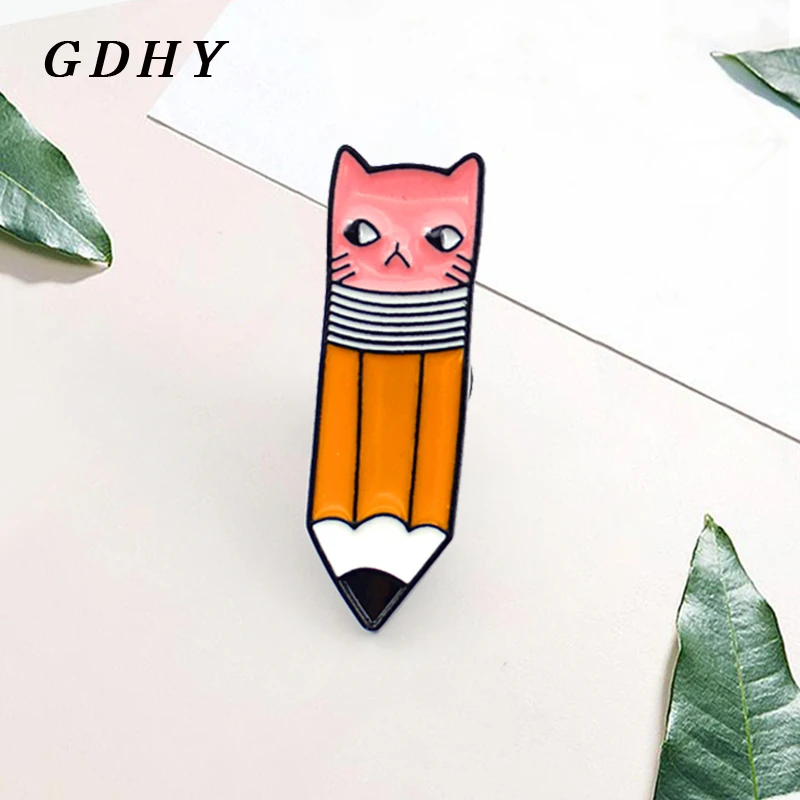 GDHY милый котенок фотокарандаш с розовым котом ластик для лица эмалированные