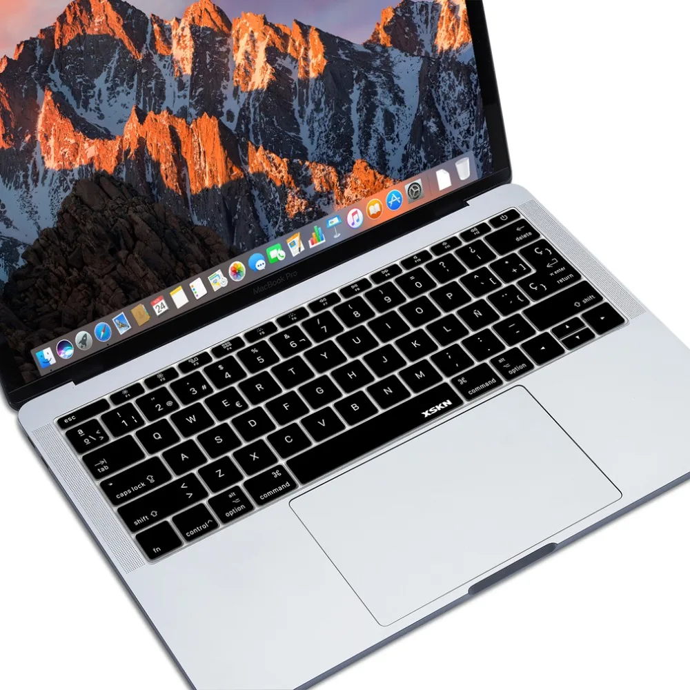 Чехол с испанской клавиатурой XSKN для нового Macbook Pro 13 A1708 (Плоская Клавиша без