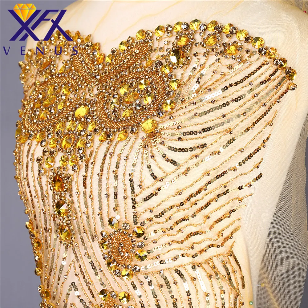 XFX VENUS Pretty камень для пришивания beads большой размер с бисером участки разразы лиф