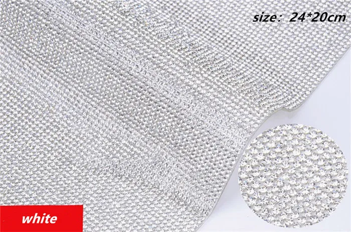 Самоклеющиеся или горячей фиксации Bling стекло rhinestonetrim аппликация хрустальными бусинами термостразы, для утюга сетчатая лента окантовка для украшения своими руками - Цвет: White
