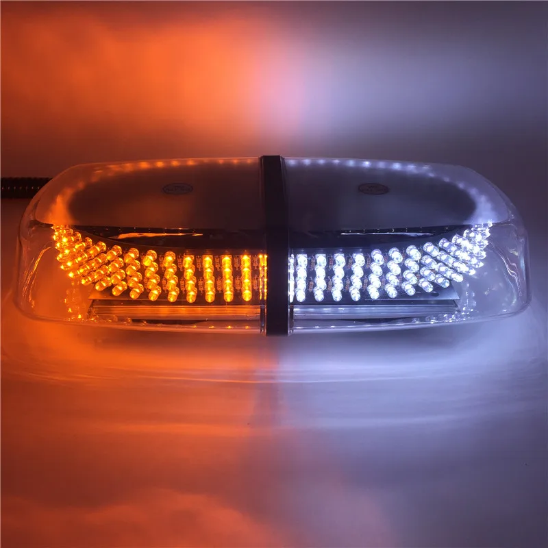 Yellow and White 12V 240 светодиодный на крыше автомобиля Mini strobe светильник правоохранительных органов транспортного средства аварийного опасности Предупреждение светильник Маяк безопасности мигающий свет лампы - Цвет: Yellow and White