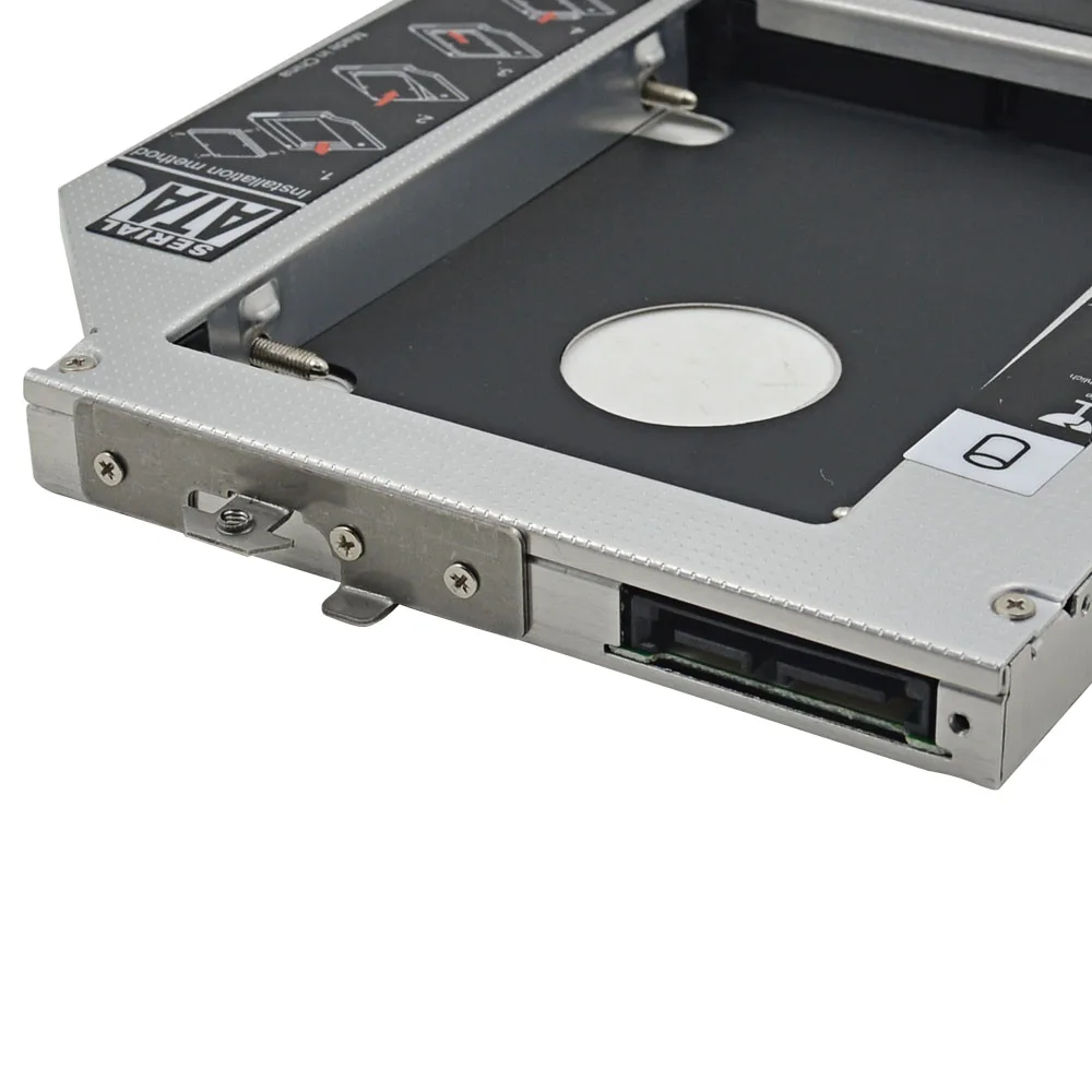 Алюминий 2nd HDD Caddy 12 7 мм SATA 3 0 двойной светодиодный чехол для SSD корпус HP Compaq 6530B 6535B
