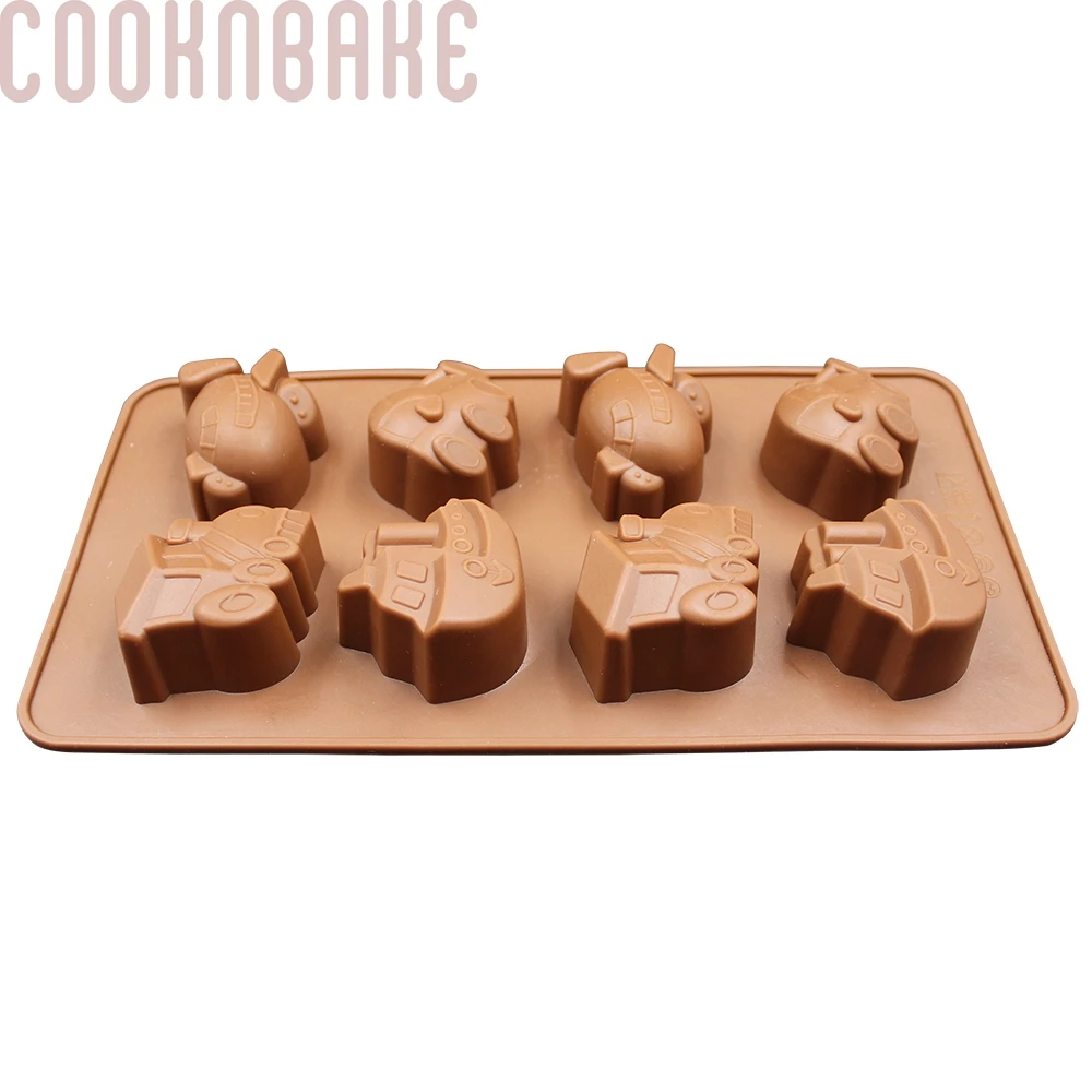 COOKNBAKE выпечка торта DIY инструменты DIY силиконовые формы шоколада 8 решеток автомобиля паром дизайн Конфеты Плесень SICM-008-7