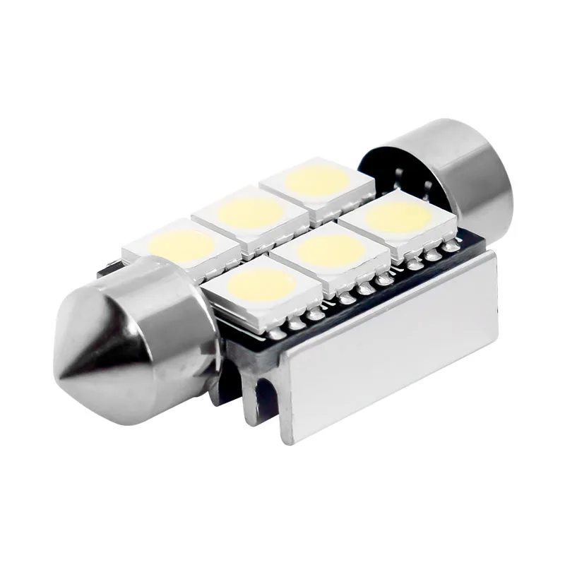 1 шт. 36 мм C5W C10W canbus без ошибок Festoon 6 led 5050 smd автомобильный светильник для номерного