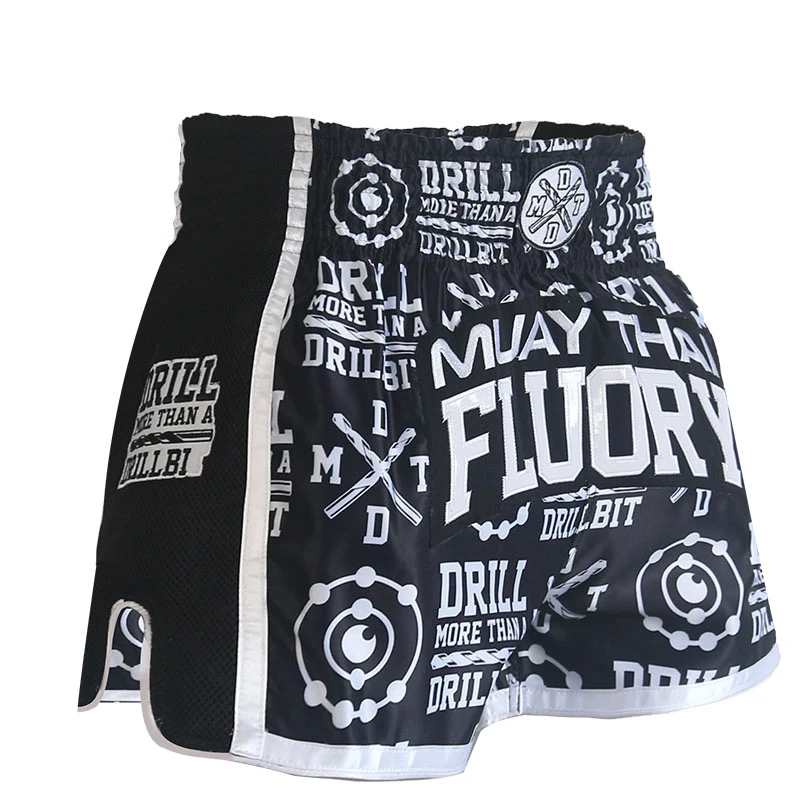 FLUORY muay Thai шорты свободные боевые Смешанные искусства тренировочные боксерские