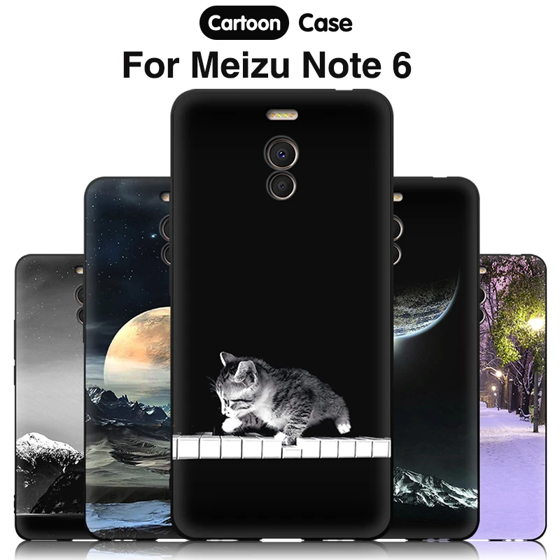 Мягкая задняя крышка JURCHEN из ТПУ для Meizu M6 Note силиконовый матовый изысканный чехол