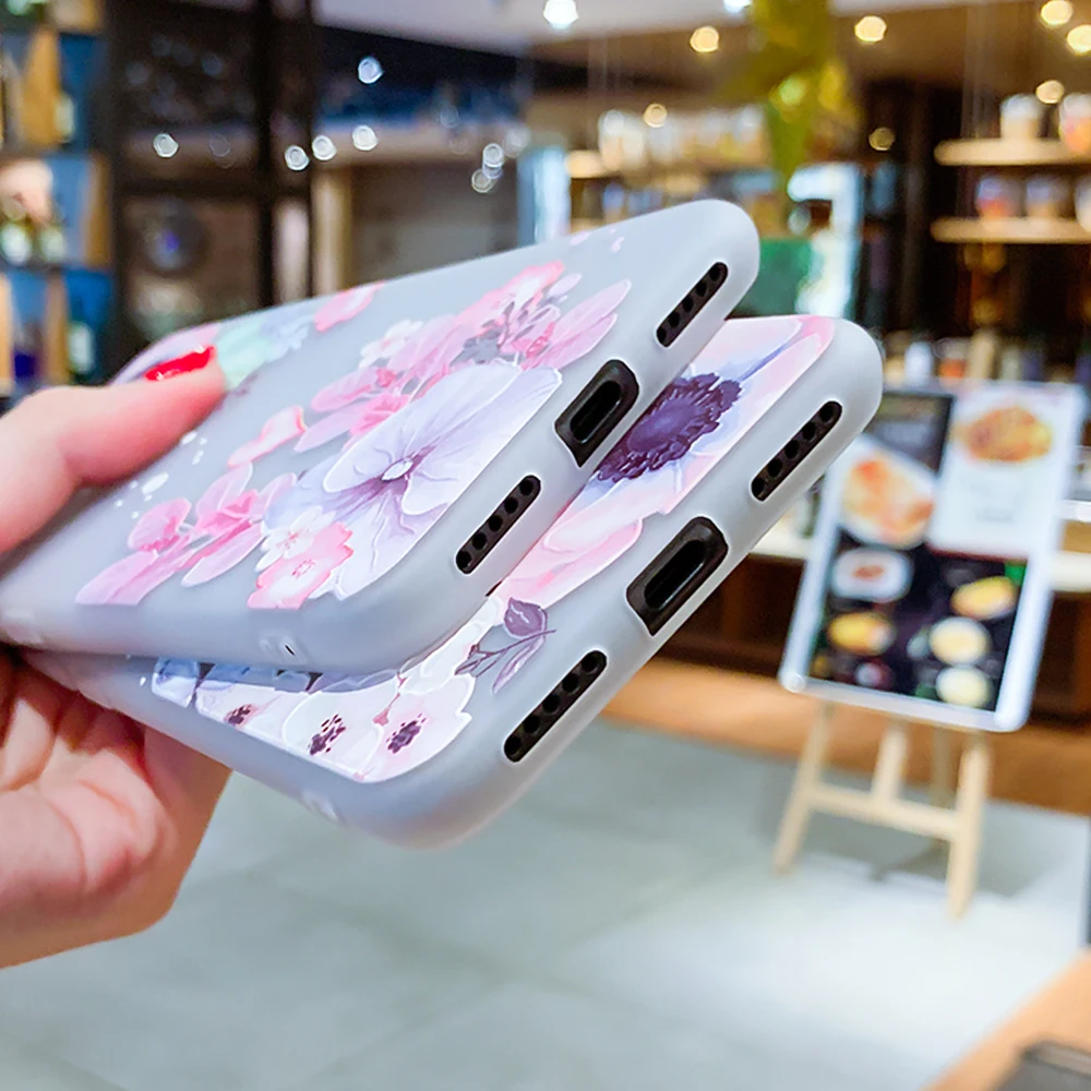 Case For Xiaomi Redmi Note 7 Cover Floral Shockproof Pro Soft TPU Silicone Matte Phone Xiomi |