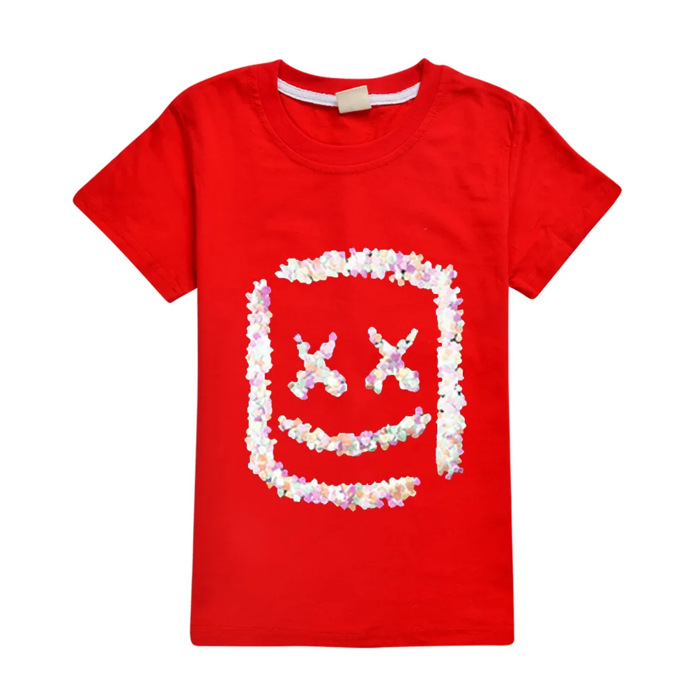 Modis dj marshmello/Детские футболки одежда с капюшоном новый летний топ черного цвета