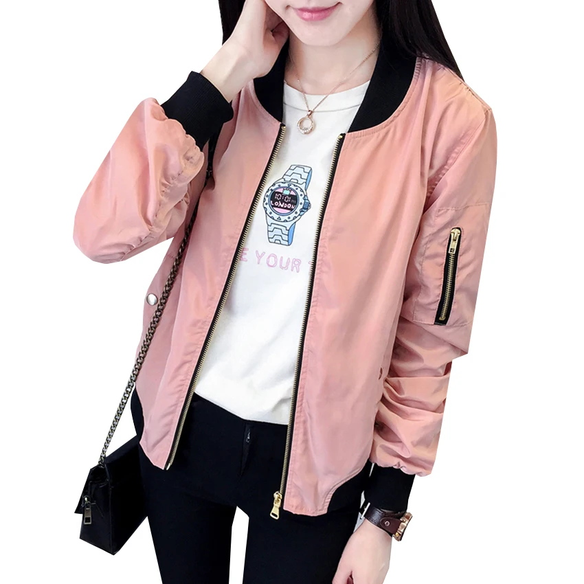 Женское короткое пальто новая осенняя модная армейская зеленая куртка-бомбер