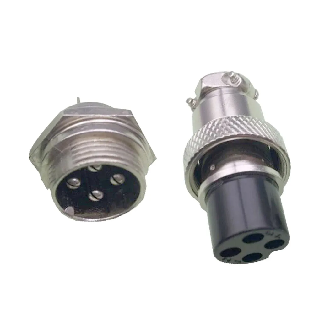 1 Set GX16-4P 1 компл. 16 мм GX16-(2/3/4/5/6/7/8/9/10Pin) винтовой авиационный разъем штекер авиационный штекер Кабельный разъем Обычная вилка и розетка - Цвет: 1 Set GX16-4P