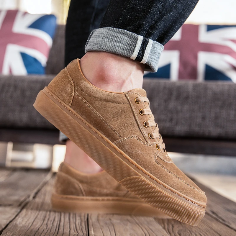 Туфли мужские из мягкой кожи дышащие Нескользящие лоферы модная Роскошная