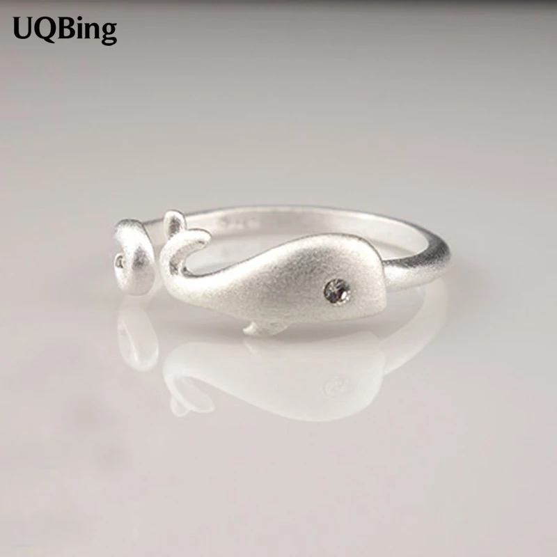 

Женское Открытое кольцо с дельфином из серебра 925 пробы