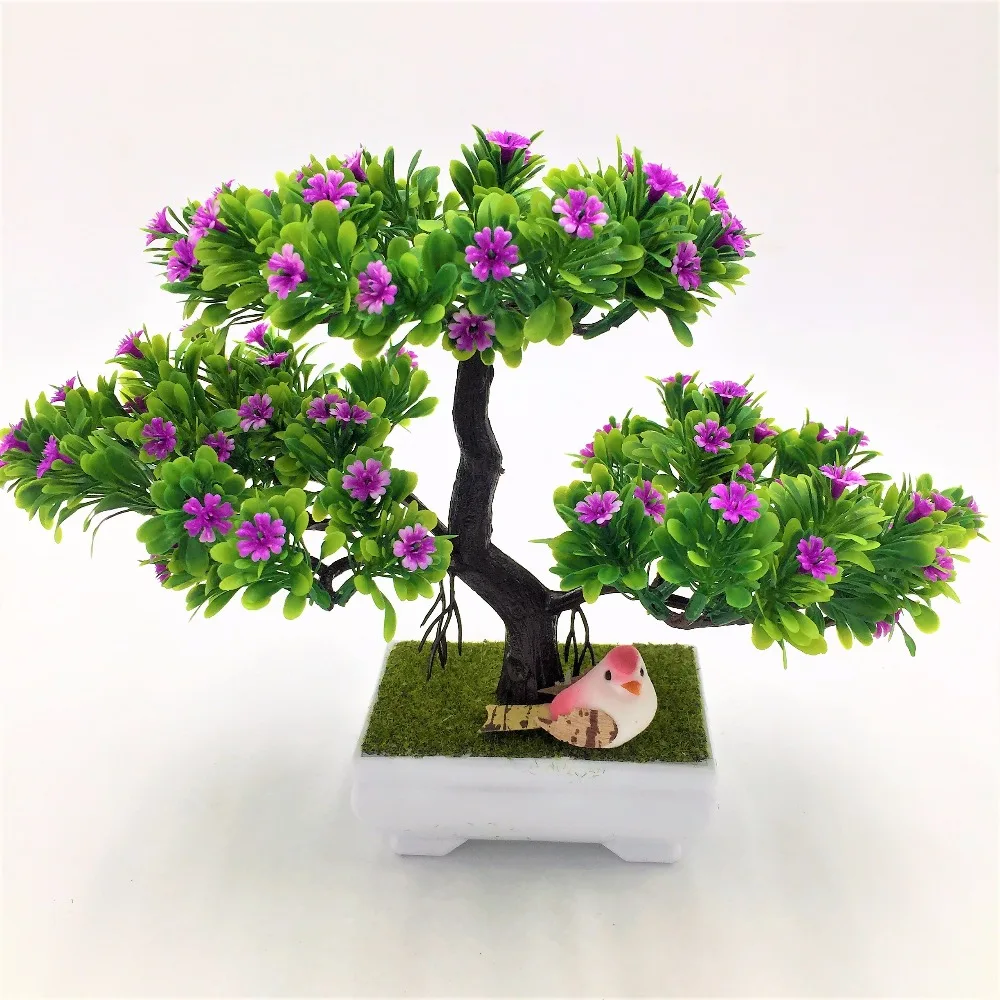 1 шт. приветствие сосна искусственный бонсай круглые декоративные цветы и венок с