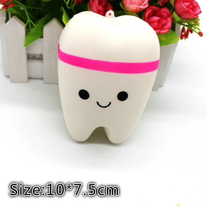 tooth pink Jumbo сжимающиеся болотного цвета Единорог медленно поднимающиеся антистрс молочный Кот гамбургер мягкое игрушка мягкия антистресс облегчение подарок для детей - Цвет: tooth pink