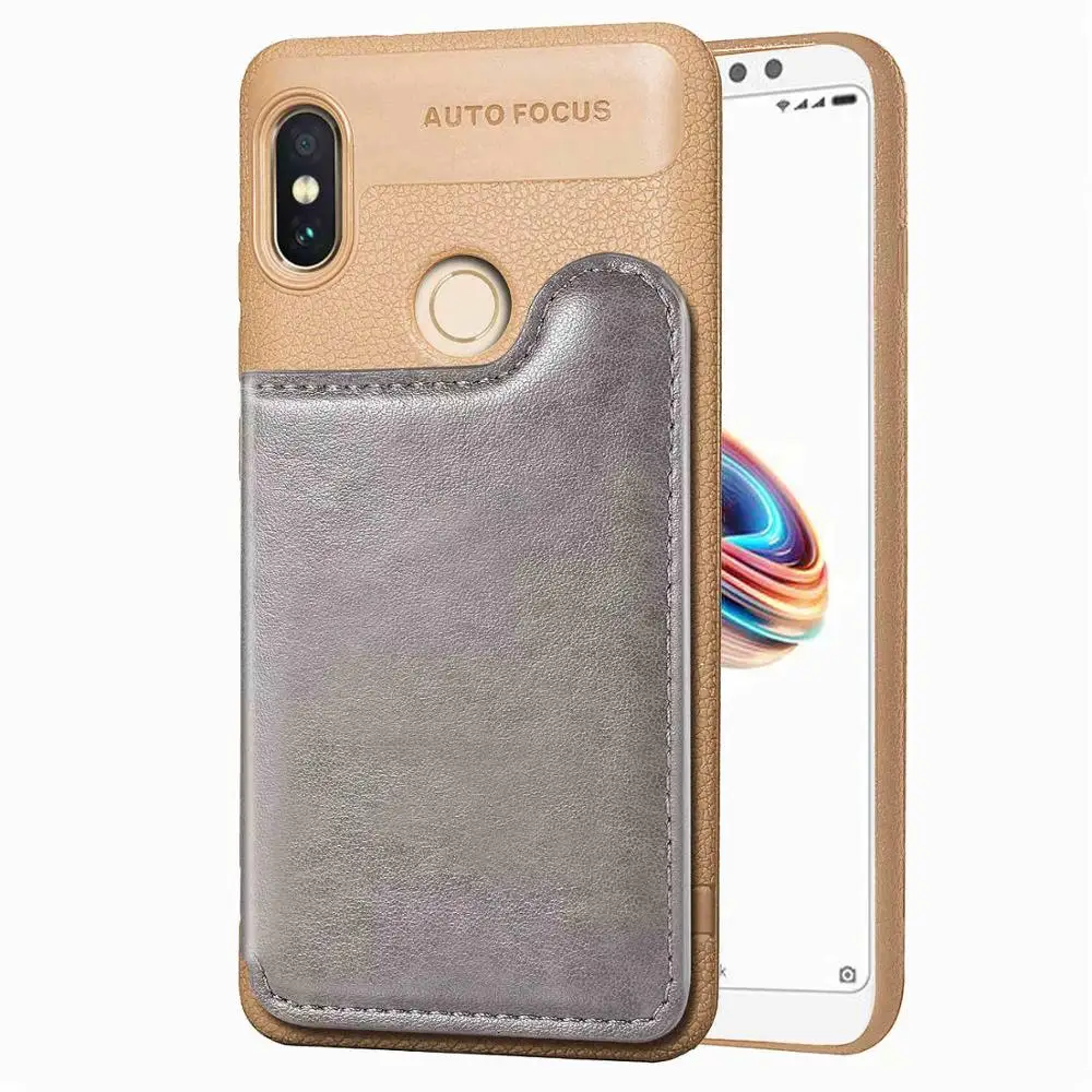 Для Xiaomi Redmi Note 4X 5A Note 5 Pro ультратонкий из искусственной кожи Amulti держатель для Карт Подставка Флип кожаный футляр для Redmi 4X 5A 5 Plus 6 - Цвет: grey