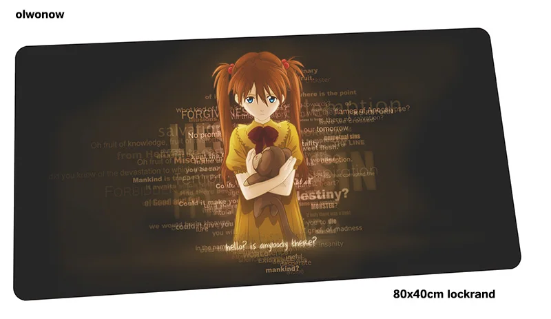 Size 800x400x2mm Evangelion Коврик для мыши, геймер, заказной, 800x400x2 мм, игровой коврик для мыши, персональные аксессуары для ноутбука, эргономичный коврик для мыши - Color: Size 800x400x2mm