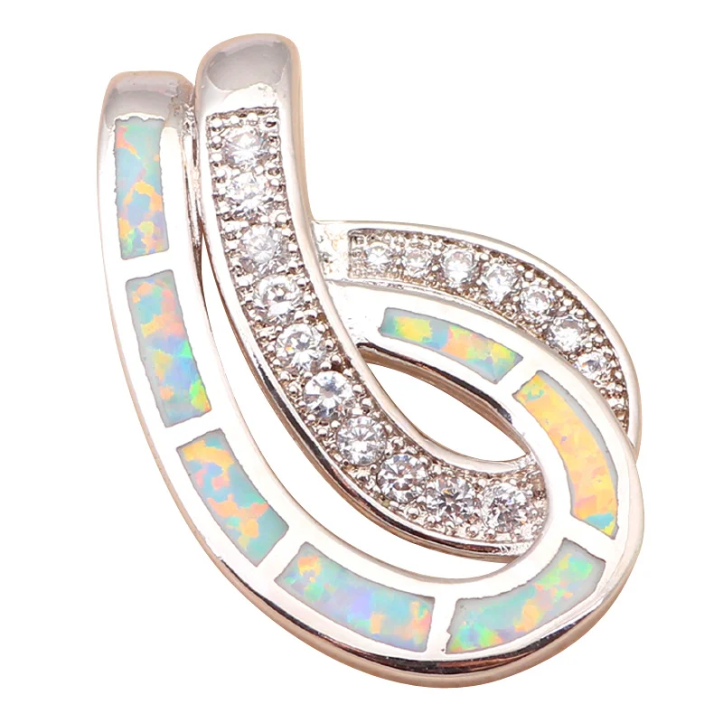 S шок дизайн Юбилей подарок Классический Белый огненный опал Красивые ювелирные