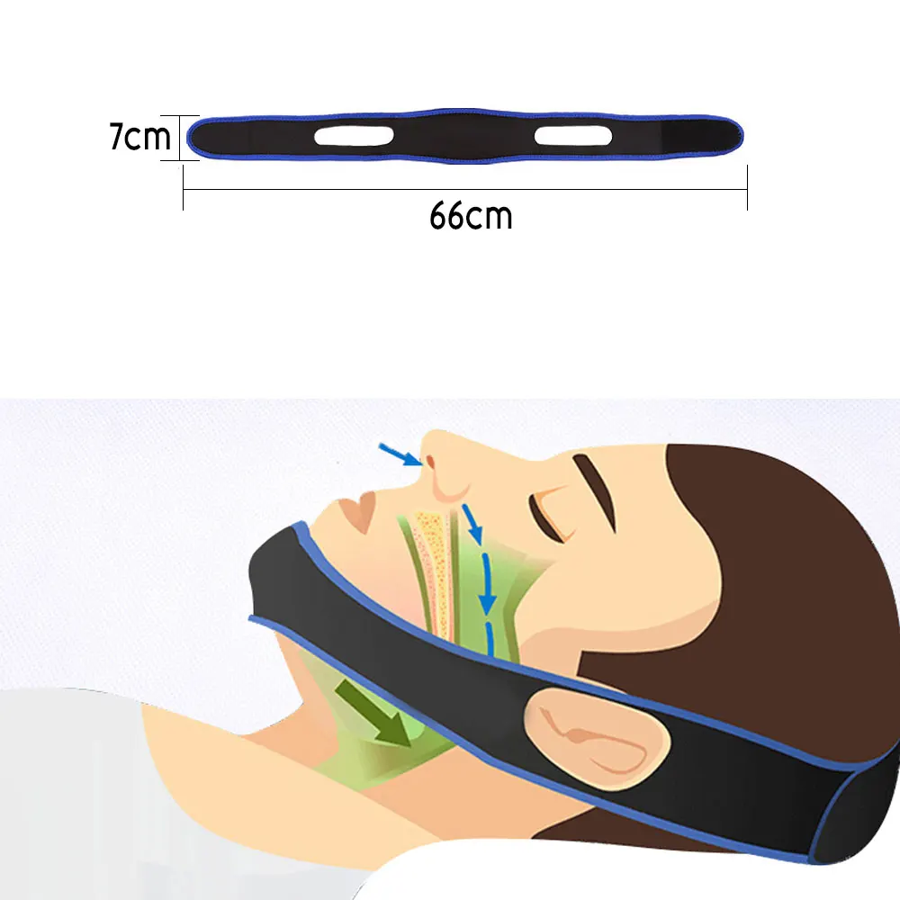 1 шт храп ремешок для подбородка Регулируемый anti Snore ремешок для подбородка Поддержка решения Стоп храпа-стихийных бедствий и мгновенное облегчение храпа челюсти ремень