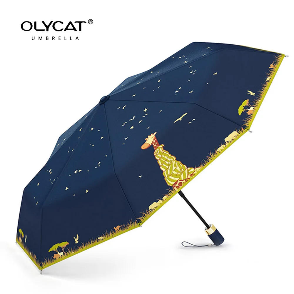 OLYCAT новый зонтик дождь женский жираф стиль мультфильм солнце Зонты Женский