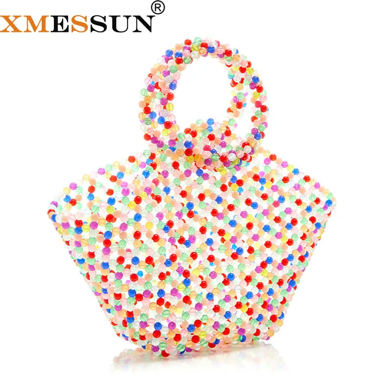 Сумка XMESSUN с жемчугом женская сумка ручной работы бусинами для вечеринок