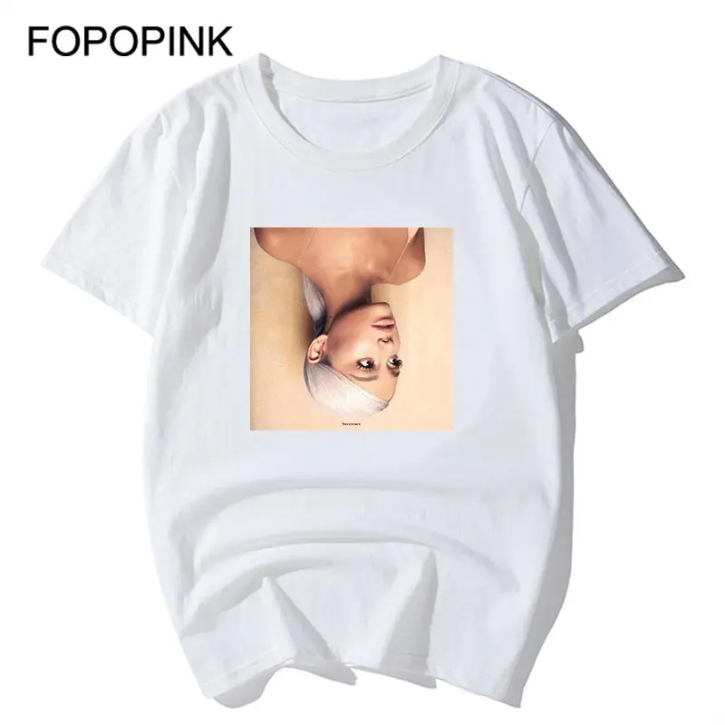 Мужская футболка с коротким рукавом белая надписью God Is a Woman No Tees Left to Cry Ариана