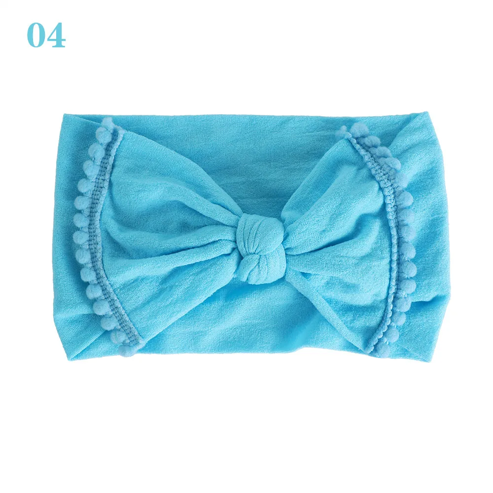 style B-4 Лидер продаж года, 1 шт., модная повязка на голову для маленьких девочек, детские кроличьи уши чалма с бантиком, нейлоновая повязка на голову, эластичная повязка на голову, головной убор - Цвет: style B-4