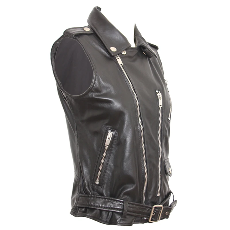 Женский кожаный жилет MAPLESTEED Осенний без рукавов M116|vest for women|womens leather vestleather vest womens |