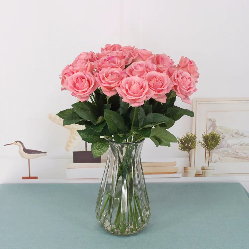 1PC Lifelike Artificial Rose Flower Real Touch Tactile Cloth Wedding Bouquet Flowers Home Party Decoration | Дом и сад