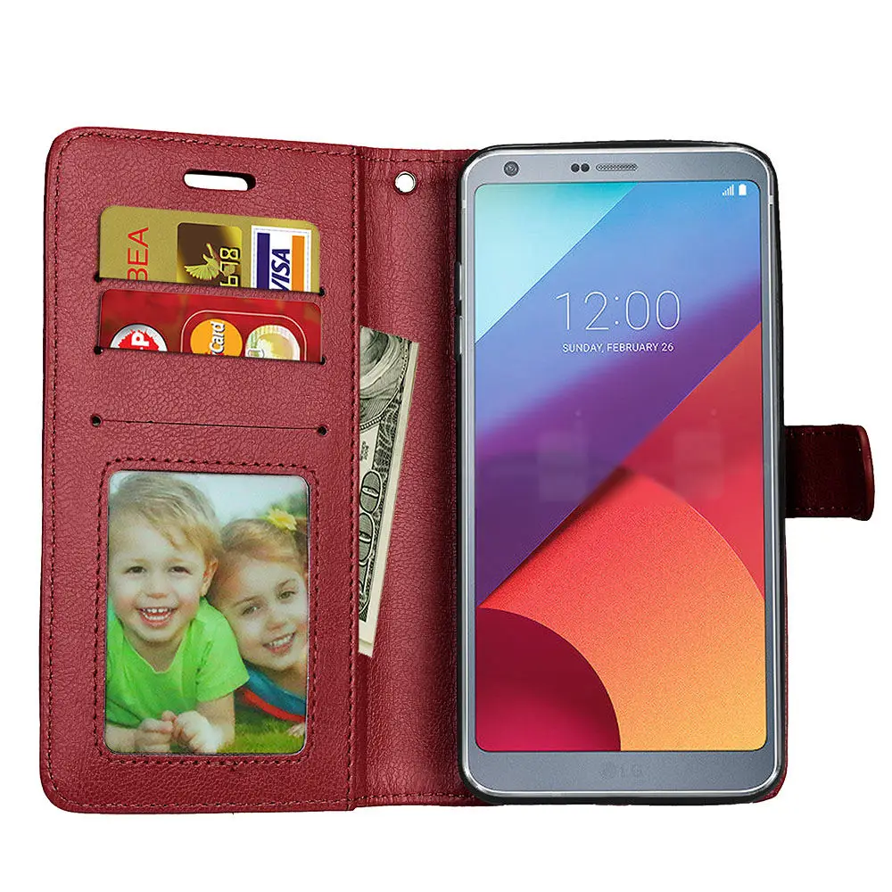 Чехол для LG G6, роскошный чехол-книжка с подставкой и бумажником из искусственной кожи для LG G 6, защитный чехол для LG G6 5,7 '', чехол для телефона s Shell