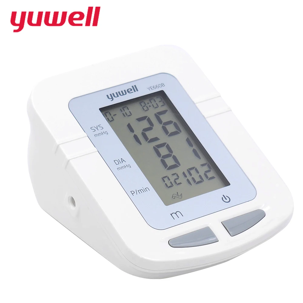 Точный автоматический тонометр с адаптером на плечо YUWELL 660B Высокое качество по недорогой цене Измерение пульса Универсальная манжета 22-45 см Объем памяти 74измерений