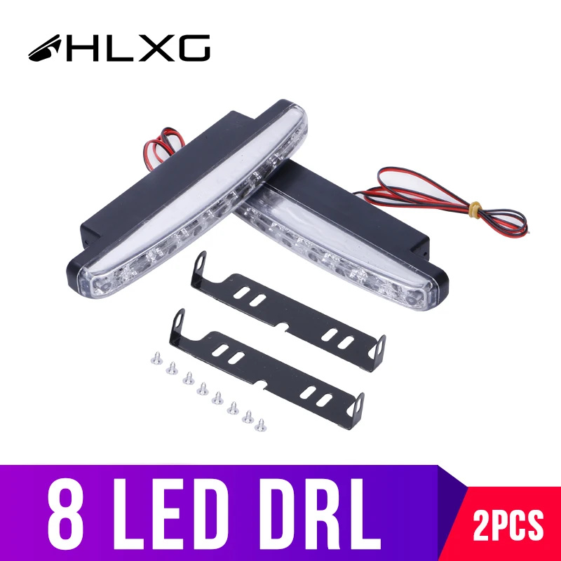 2 шт. дальнего света Универсальные Автомобильные противотуманные фары 12 В DRL