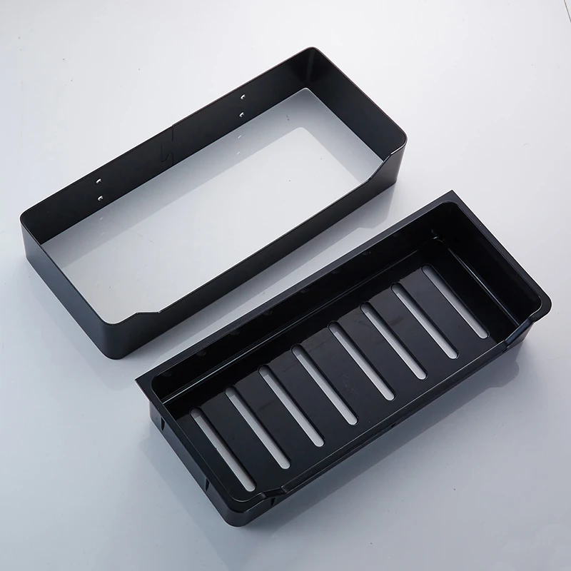 Черные полки для ванной комнаты из матового никеля|bathroom shelf|black bathroom shelfstainless shelf |