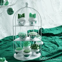 SWEETGO Birdcage cupcake stand decorating tools wedding dessert table supplier create-able ornament party decoration cake pops
