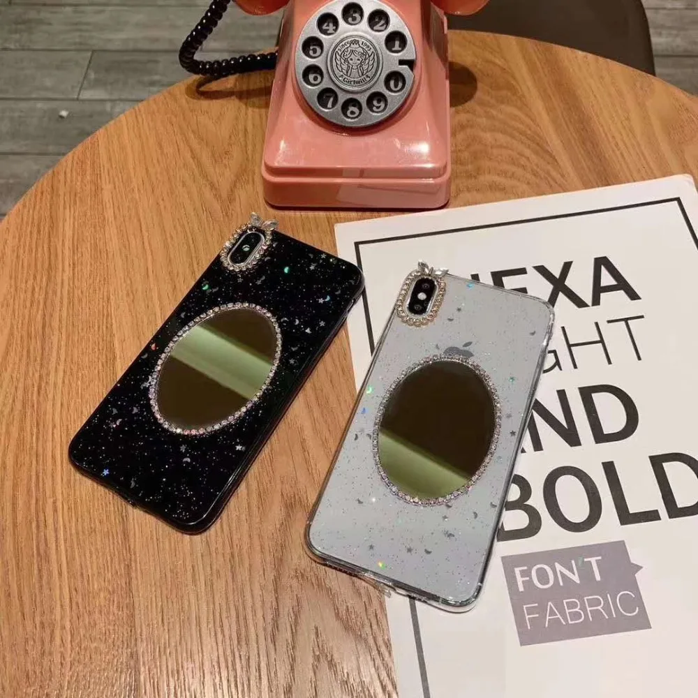 LaMaDiaa зеркальный чехол для телефона iphone 7 8 6s 6 plus X XR XS Max Симпатичные из мягкого ТПУ