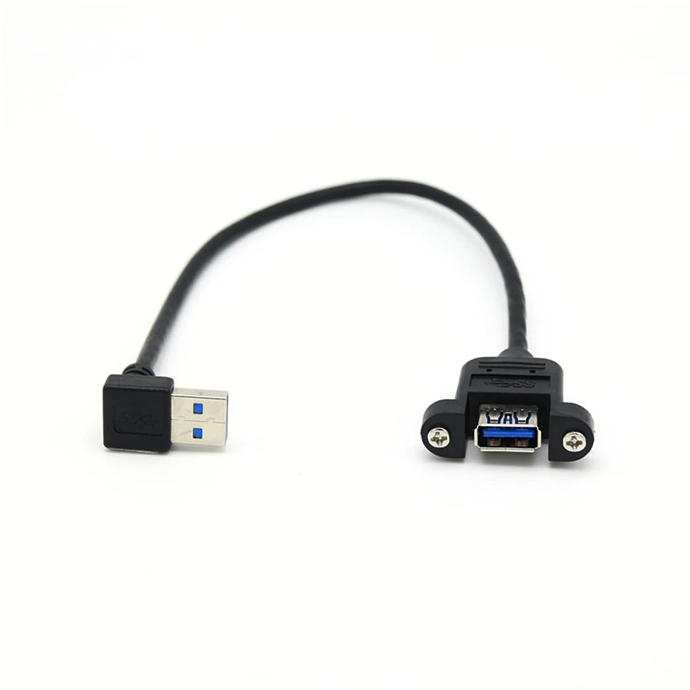 Горячий мини USB Удлинительный кабель 90 градусов вниз угол 3 0 Женский Панель