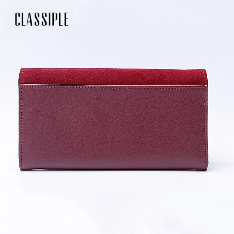 2018 горячая Распродажа Длинный кошелек из натуральной кожи для женщин винно