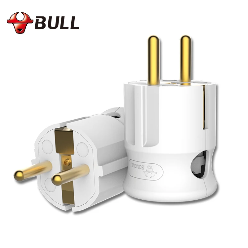 10 X штепсельная вилка BULL EU 16A 250В адаптер электрическая AC Разъем питания кабель