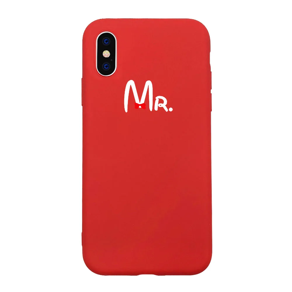 A200556 Чехол для телефона, чехол для iPhone 6, 6S Plus, X, XR, 5, SE Plus, романтическая пара, бант, Mr Mrs, черный, мягкий чехол для телефона, для iPhone 8, 7 Plus - Цвет: A200556