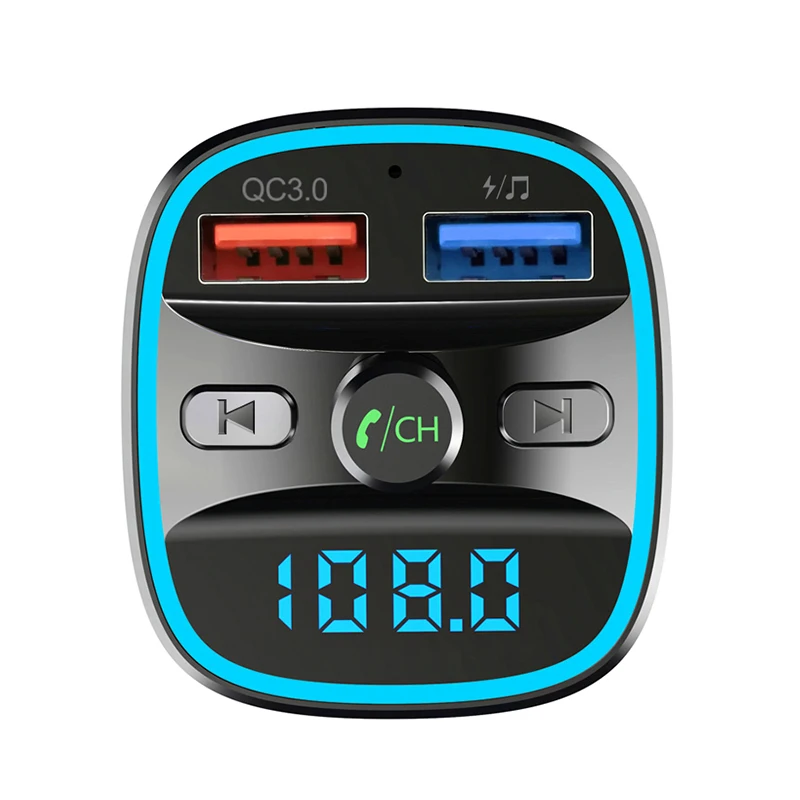 QC3.0 автомобильное зарядное устройство Bluetooth 5,0 fm-передатчик Автомобильный mp3 музыка U диск плеер с tf-картой Bluetooth hands-free kit приемник
