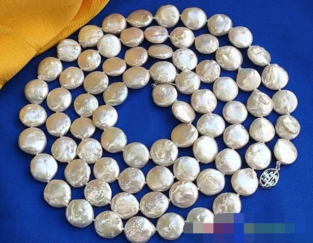 02815 COIN WHITE FRESHWATER CULTURED PEARL NECKLACE | Украшения и аксессуары