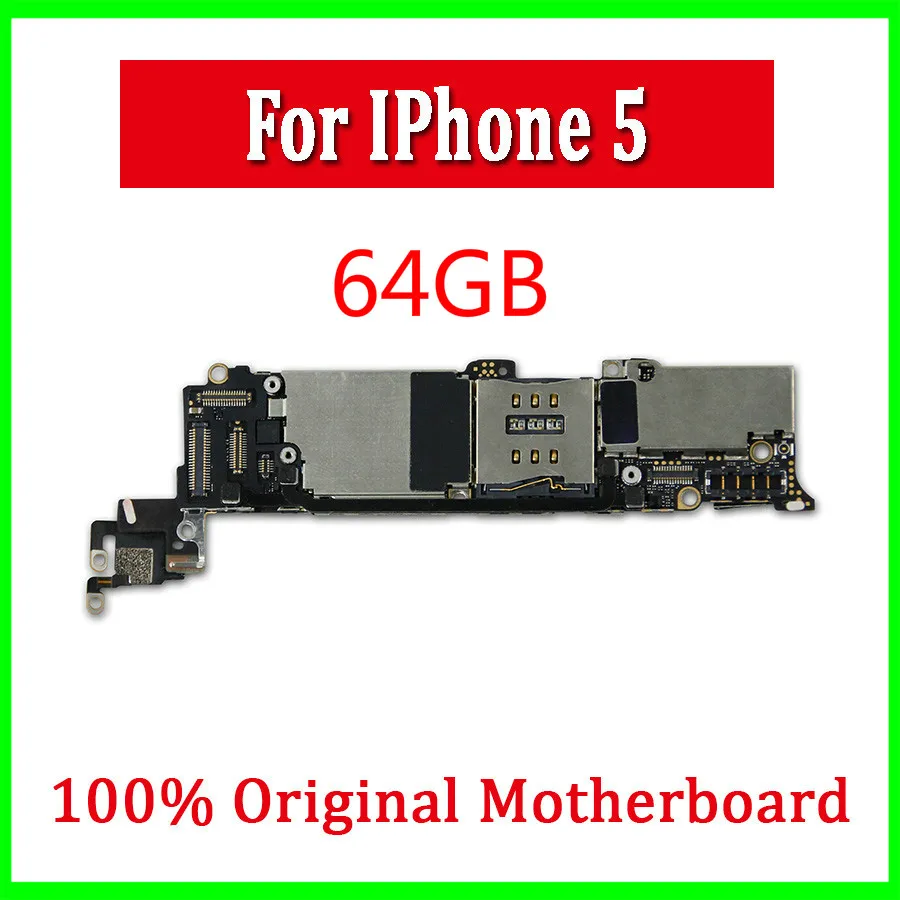 Оригинальная материнская плата+ чипы для iPhone 5 5g, Заводская разблокированная материнская плата на 16 ГБ, 32 ГБ, 64 ГБ, системная логическая плата IOS, протестированная, хорошая работа