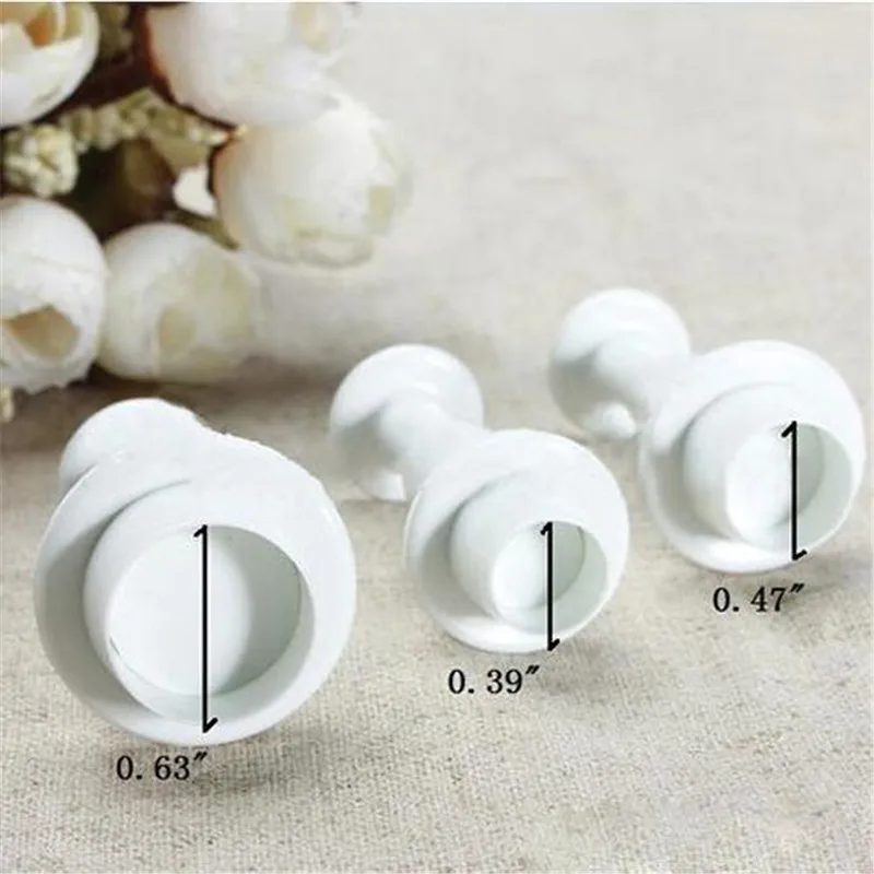 3 шт круглая помадка для бисквита Кондитерская плунжерная Печать пресс-форма