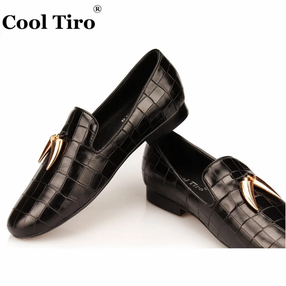 Мужские мокасины из крокодиловой кожи черные туфли на плоской подошве вечерние