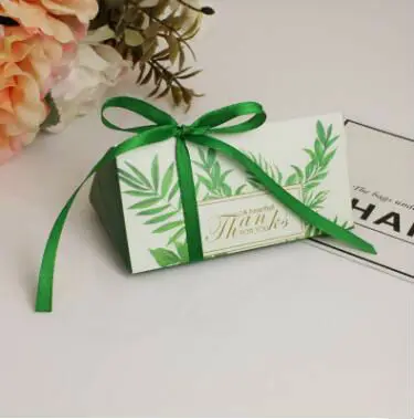 50 штук креативных свадебных коробок с изображением фламинго Листьев мрамора