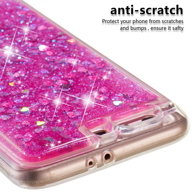 Роскошный Блестящий Мягкий силиконовый чехол с жидким песком для телефона Huawei